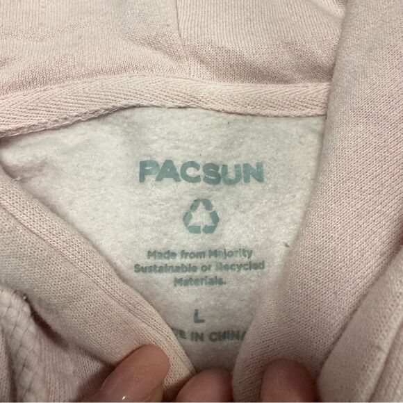 PacSun “Relax” Pink Hoodie Sweatshirt Size Large - Picture 4 of 7